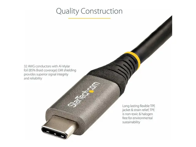 StarTech.com 3ft (1m) USB C Cable 10Gbps, USB-IF Certified USB-C C...