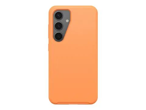 OtterBox Symmetry Series - Baksidedeksel for mobiltelefon polykarbonatlag, termoplastisk elastomer (TPE) - solstein (oransje) - for Samsung Galaxy S24