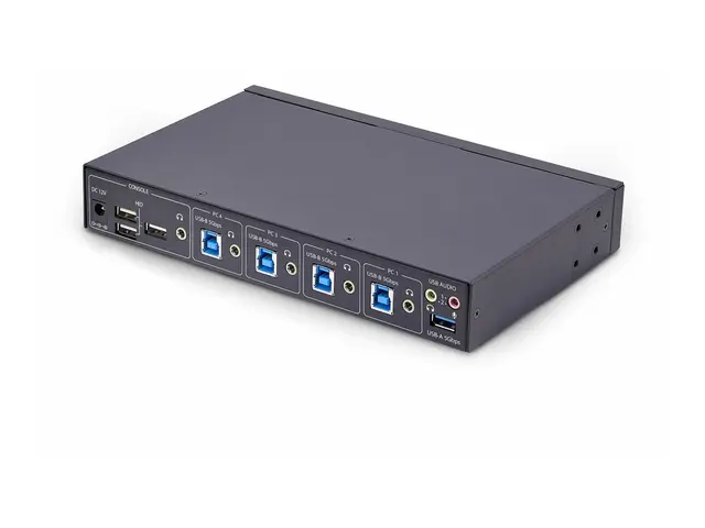 StarTech.com 4-Port KM Switch with Mouse Roaming, USB for Keyboard...