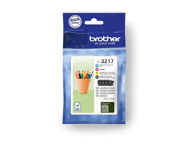 Brother LC3217 Value Pack - 4-pack svart, gul, cyan, magenta origi...