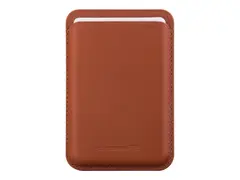 dbramante1928 Roskilde CC - Lomme for mobiltelefon / kredittkort MagSafe-samsvar - helnarvet l&#230;r - gyllenbrun - for Apple iPhone 12, 13, 14, 15