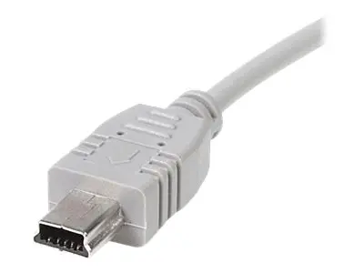StarTech.com 6 in. USB to Mini Cable - 2.0 A B Gray (USB2HABM6IN) ...