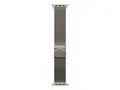 Apple - Sl&#248;yfe for smart armb&#229;ndsur 49 mm, titanium - Liten st&#248;rrelse - naturlig - for Watch Herm&#232;s Series 9, SE 3, Series 10, Series 11, Series 8, Series 9, Ultra 2, Ultra 3
