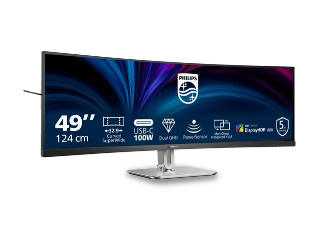 Philips 49B2U5900C - LED-skjerm kurvet 49" (48.8" synlig) 5120 x 1...