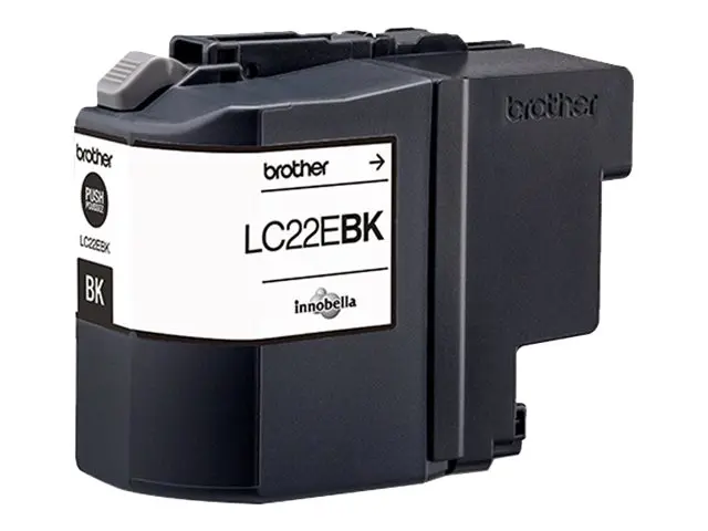 Brother LC22EBK - Super High Yield - svart - original - blekkpatro...