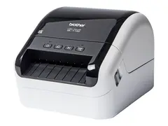 Brother QL-1100c - Etikettskriver direktetermisk - Rull (10,36 cm) - 300 x 300 dpi - inntil 110 mm/sek - USB 2.0 - kutter - skinnende svart, hvit