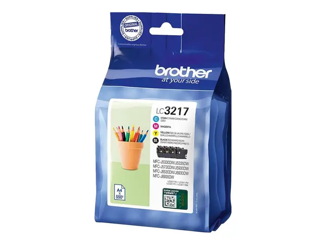 Brother LC3217 Value Pack - 4-pack svart, gul, cyan, magenta origi...