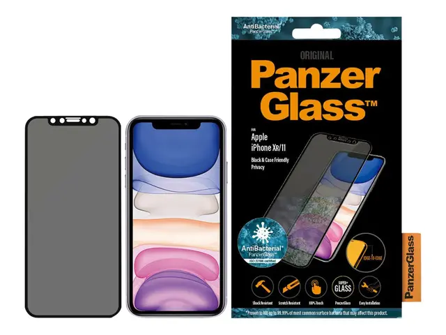 PanzerGlass - Skjermbeskyttelse for mobiltelefon glass med personv...