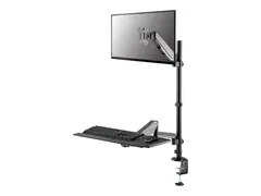 Neomounts DS90-325BL1 - Monteringssett (helbevegelsesarm) sitt-st&#229; arbeidsstasjon - for LCD-skjerm / PC-utstyr - st&#229;l - svart - skjermst&#248;rrelse: 17&quot;-32&quot; - klemmemonterbar, malje, skrivebordsmonterbar