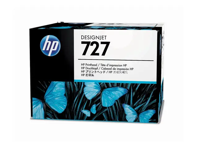 HP 727 - Matt svart, fotosort, cyan, magenta, gul, grå skriverhode...