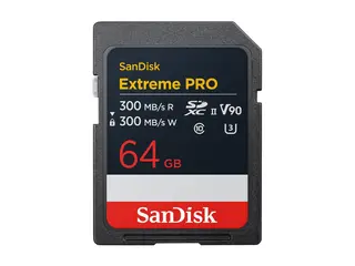 SanDisk Extreme Pro - Flashminnekort 64 GB - Video Class V90 / UHS-II U3 / Class10 - SDXC UHS-II