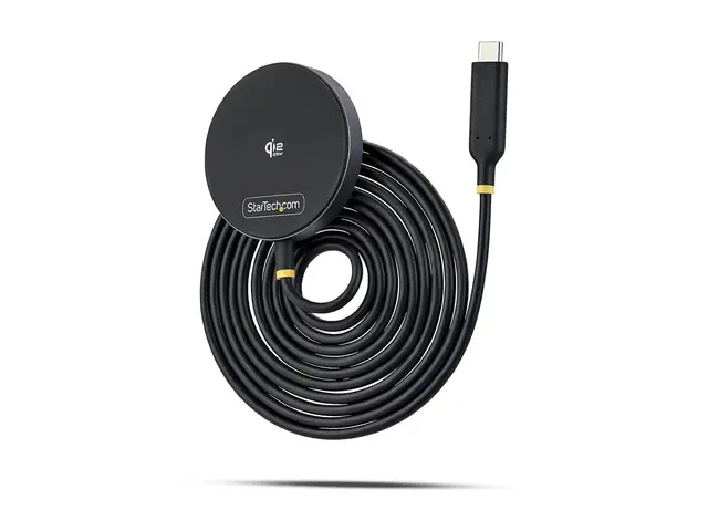 Startech - Trådløs ladepute - Qi 2.2, magnetisk, med USB-C forbund...