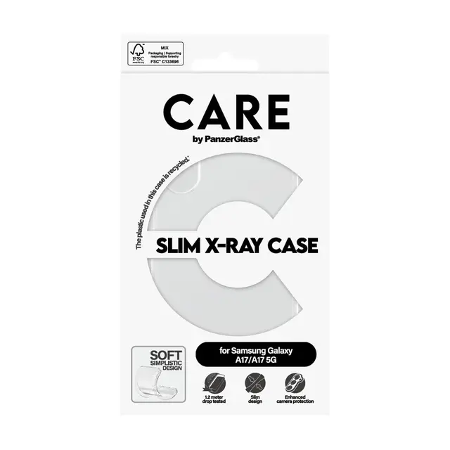 CARE by PanzerGlass X-Ray - Baksidedeksel for mobiltelefon myk bas...