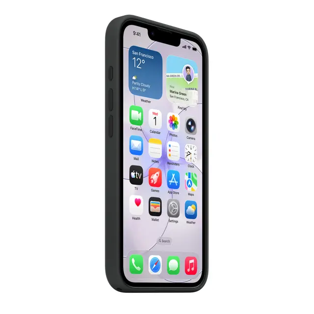 Apple - Baksidedeksel for mobiltelefon MagSafe-samsvar silikon svart