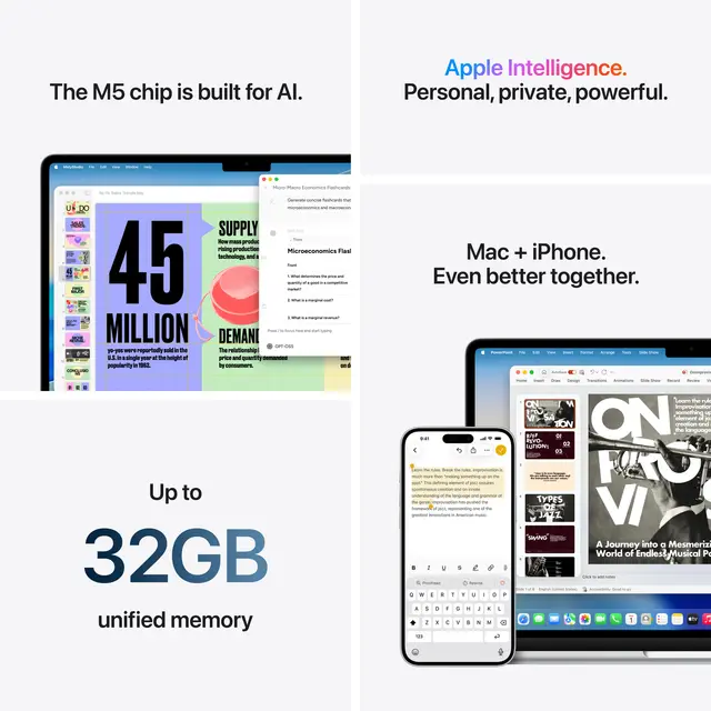 Apple MacBook Air - 13.6" - Apple M5 - 16 GB RAM 1 TB SSD - Norsk - macOS Tahoe 26 