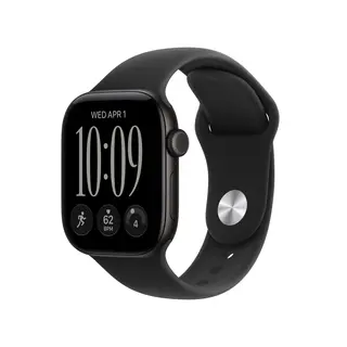 Apple Watch Series 12 GPS + Cellular 42mm Black Aluminium Case with Black Sport Band M/L