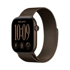 Apple Watch Series 12 GPS + Cellular 46mm Dark Bronze Aluminium Case with Dark Bronze Milanese Loop S/M