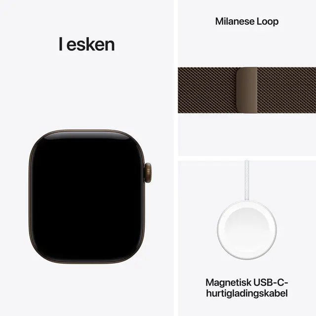 Apple Watch Series 12 GPS + Cellular 46mm Dark Bronze Aluminium Case with Dark Bronze Milanese Loop S/M 