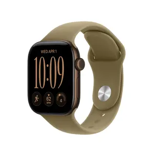 Apple Watch Series 12 GPS + Cellular 42mm Dark Bronze Aluminium Case with Olive Sport Band M/L