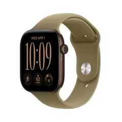 Apple Watch Series 12 GPS + Cellular 46mm Dark Bronze Aluminium Case with Olive Sport Band S/M