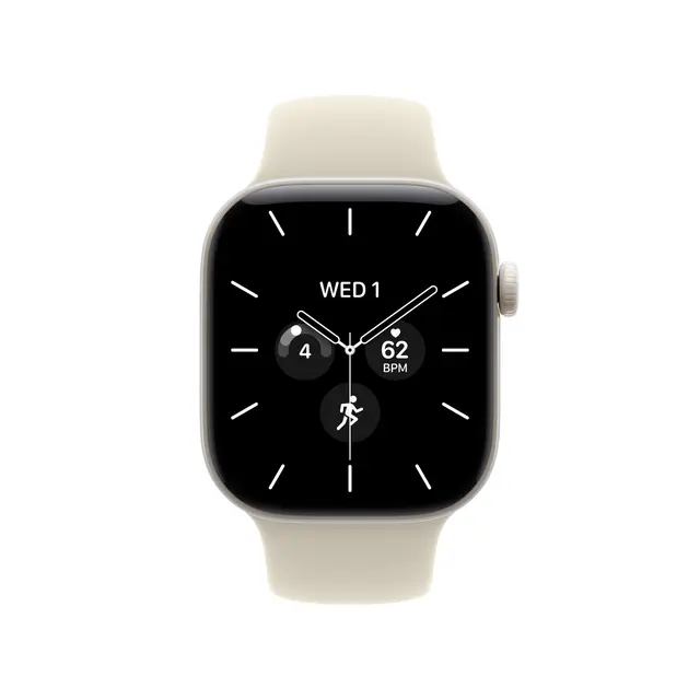 Apple Watch Series 12 GPS + Cellular 42mm Pearl White Ceramic Case with Sand Sport Band M/L 