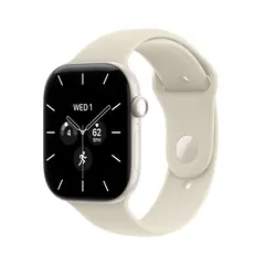 Apple Watch Series 12 GPS + Cellular 46mm Pearl White Ceramic Case with Sand Sport Band S/M