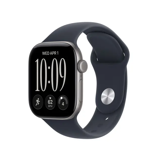 Apple Watch Series 12 GPS + Cellular 42mm Space Grey Aluminium Case with Navy Blue Sport Band S/M 