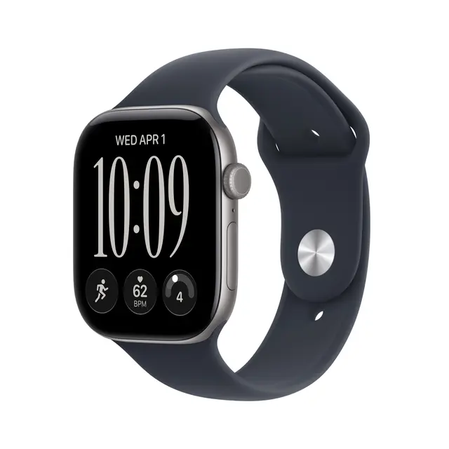 Apple Watch Series 12 GPS + Cellular 46mm Space Grey Aluminium Case with Navy Blue Sport Band S/M 