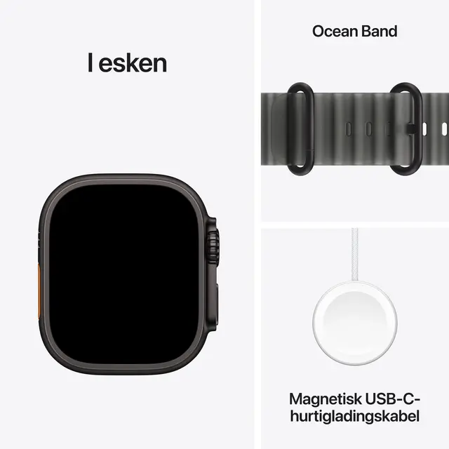 Apple Watch Ultra 4 GPS + Cellular 49m Black Titanium Case with Translucent Bla 