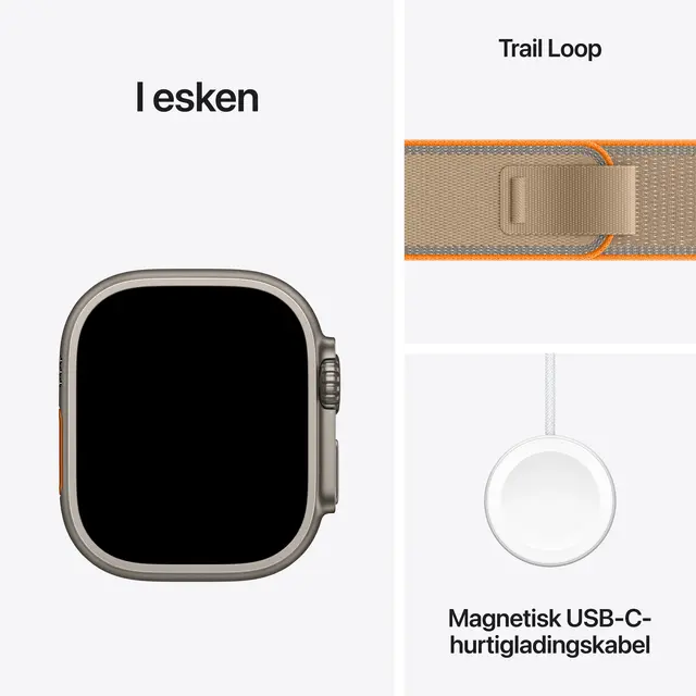 Apple Watch Ultra 4 GPS + Cellular 49m Natural Titanium Case with Sand Trail Loop M/L 