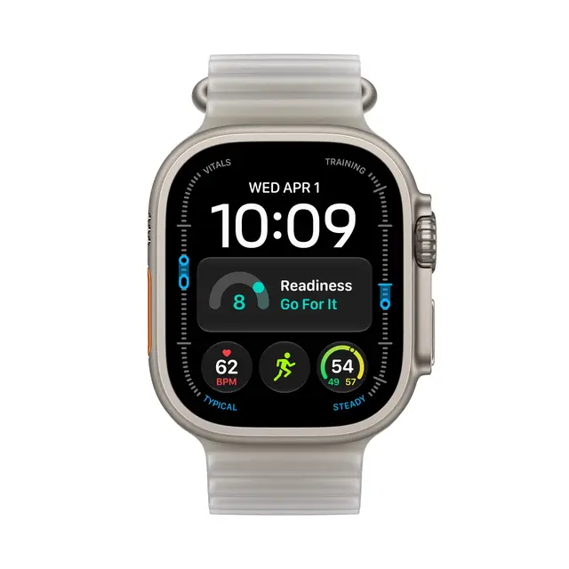 Apple Watch Ultra 4 GPS + Cellular 49m Natural Titanium Case with Translucent G 