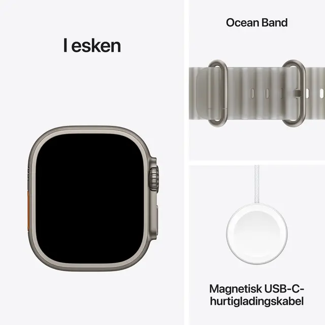 Apple Watch Ultra 4 GPS + Cellular 49m Natural Titanium Case with Translucent G 